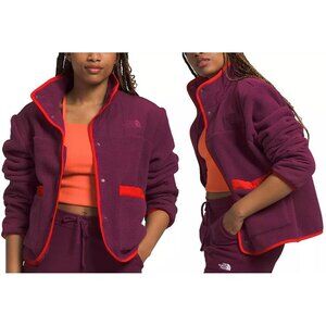 NEW The North Face Cragmont Fleece Boysenberry/Fiery Red Jacket size S